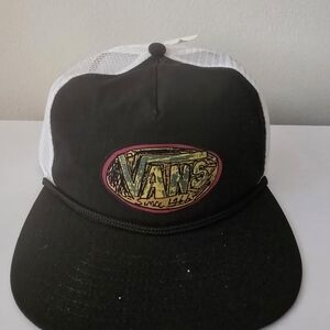 Vans Black and White Cap with Colorful Logo